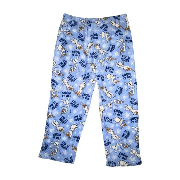 Briefly Stated Disney Frozen Movie Womens Pajamas L Fleece Christmas Holiday - Picture 8 of 10